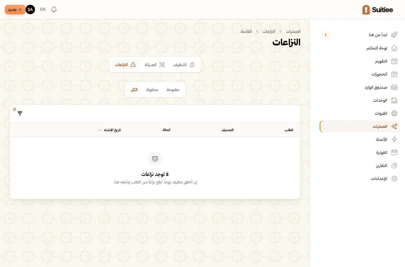 النزاعات، بحالاتها والساعة على كل واحد
